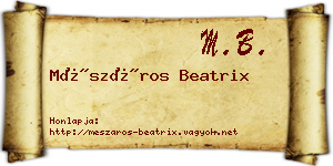 Mészáros Beatrix névjegykártya